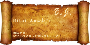 Bitai Január névjegykártya